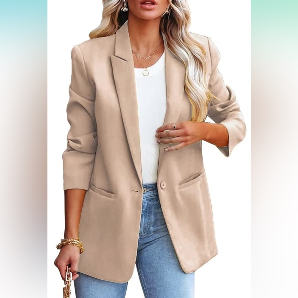 Oversized Womens blazer - khaki/tan